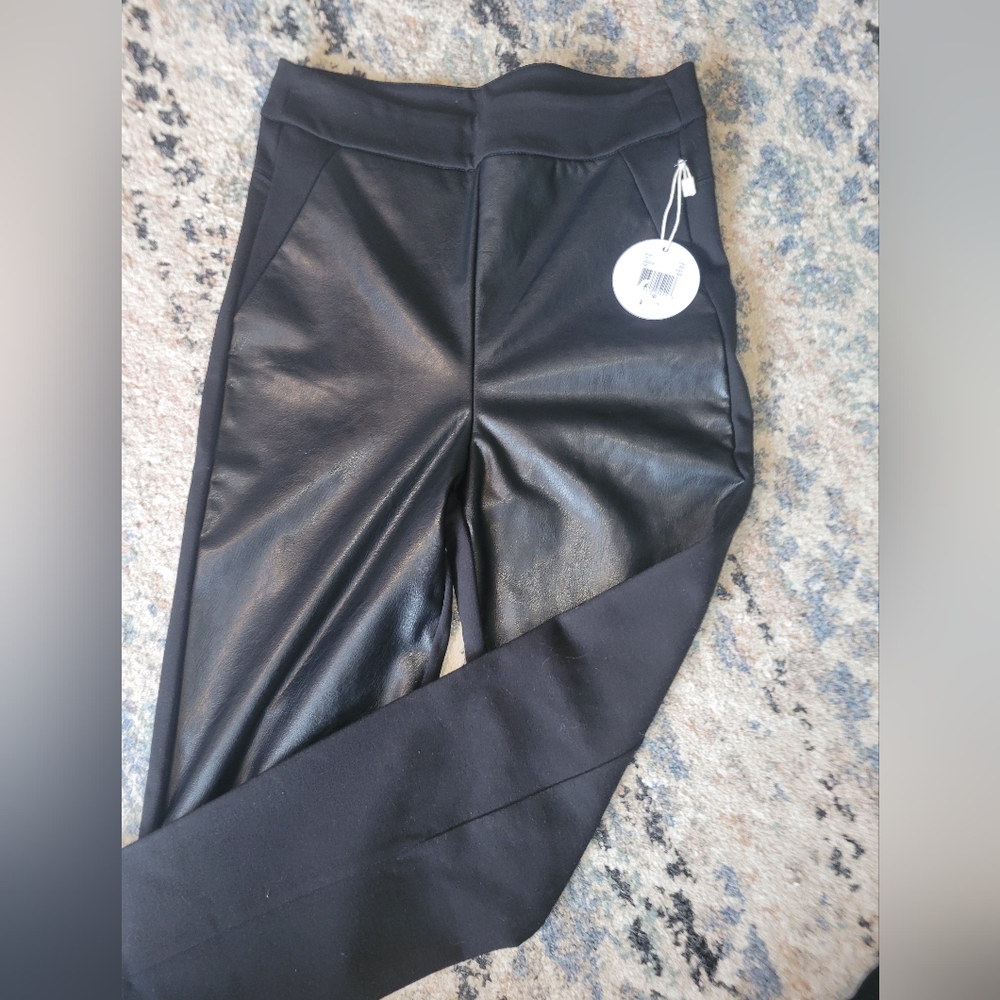 NWT Faux Leather Front Pants